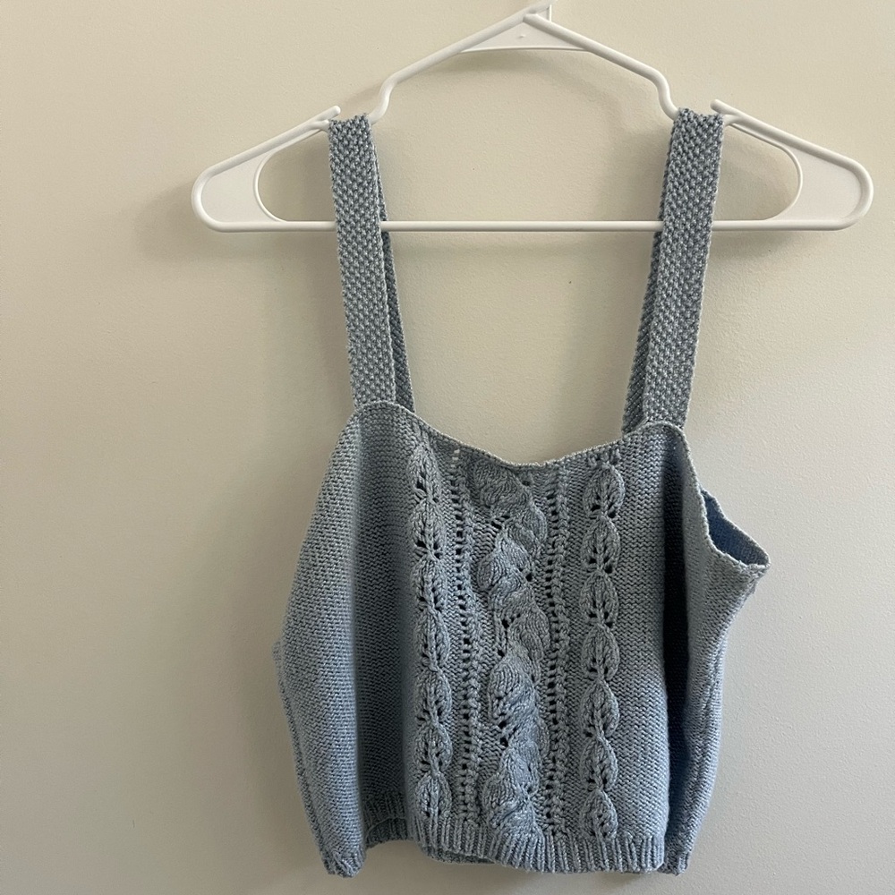 Blue Knit Women's Top